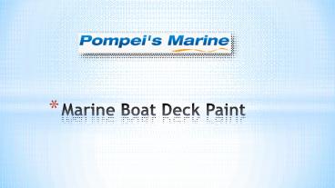 Marine Boat Deck Paint 