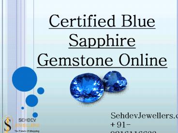 Certified Blue Sapphire Gemstone Online