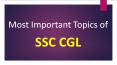 Most Important Topics for SSC CGL PowerPoint PPT Presentation