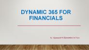 Dynamics 365 for financials