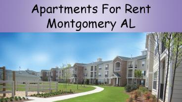 Top Quality Apartments For Rent Montgomery AL