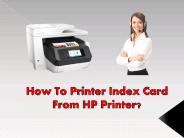 How to printer index card from HP printer?