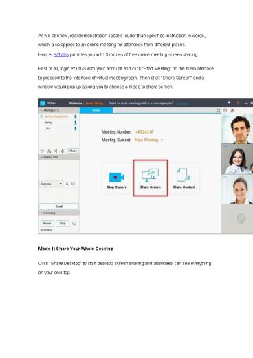 How to Share Screen in Live Meeting for Free
