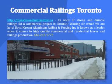 Commercial Railings Toronto