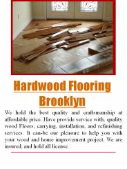 Wood flooring installation ny