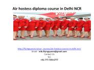 Air hostess diploma course in Delhi NCR