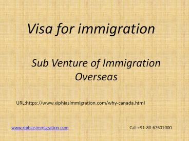 Immigration services for Canada