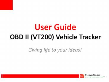 OBD 2 Car GPS Tracker – A simple  Plug& Play Device