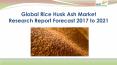Global rice husk ash market research report forecast 2017 to 2021 PowerPoint PPT Presentation