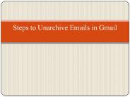 Steps to Unarchive Emails in Gmail