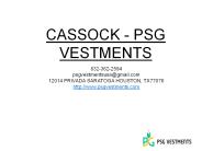 Cassock - PSG Vestments