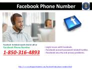 Resolve issue via Facebook Phone Number 1-850-316-4893
