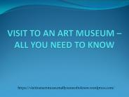 Visiting to an Art Museum