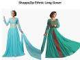 ShoppyZip Ethnic Long Gown PowerPoint PPT Presentation