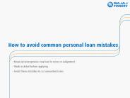 Common Personal Loan Mistakes