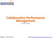 Collaborative Performance Management System | Sirius