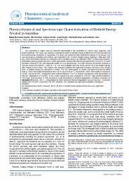 Physicochemical and Spectroscopic Characterization of Biofield Energy Treated p-Anisidine
