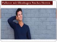Pullover mit Ellenbogen Patches Herren