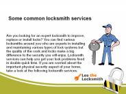 Some common locksmith services