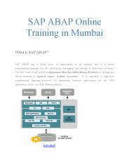 SAP ABAP Online Training in Mumbai