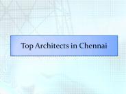 Top Architects in Chennai