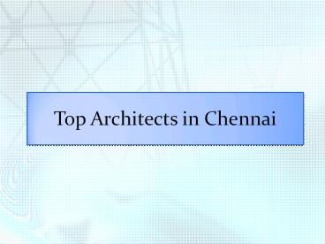 Best Architects in Adyar