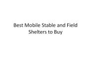 Mobile Shelter | Timber Stables