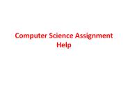 Computer Science Assignment Help Online