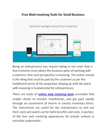 Free Web Invoicing Tools for Small Business