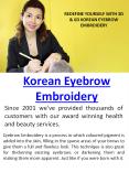 Korean Eyebrow Embroidery PowerPoint PPT Presentation