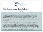 Marriage Counselling Calgary, Canada