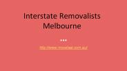 Interstate Removalists Melbourne