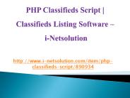 PHP Classifieds Script | Classifieds Listing Software – i-Netsolution