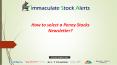 How to select a Penny Stocks Newsletter PowerPoint PPT Presentation