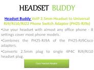 Headset Buddy | Cisco headset adapter