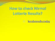 How to check Nirmal Lotterie Results