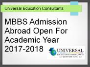 MBBS Admission Abroad Open For 2017-2018