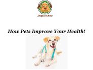 How Pets Improve Your Health