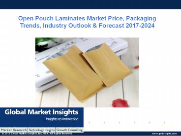 Open Pouch Laminates Market-Rapid growth packaging industry by 2017–2024