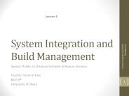 System Integration and Build Management