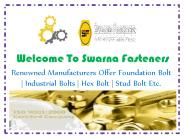 Foundation Bolt Manufacturers