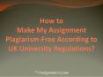 How to Make My Assignment Plagiarism-Free PowerPoint PPT Presentation