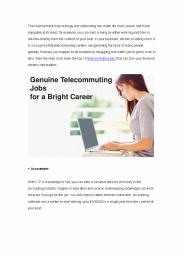 Top 10 Telecommuting Jobs