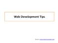 Web Development Tips PowerPoint PPT Presentation