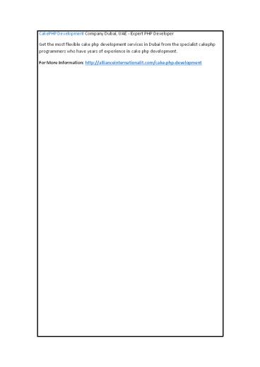 CakePHP Development Company Dubai, UAE - Expert PHP Developer