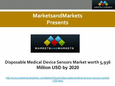 Global Disposable Medical Devices Sensors Market