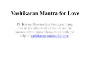 Vashikaran Mantra for Love