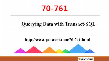 Microsoft 70-761 exam practice test