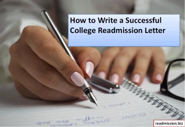 How to Write a Successful College Readmission Letter?