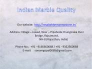 Indian Marble Quality